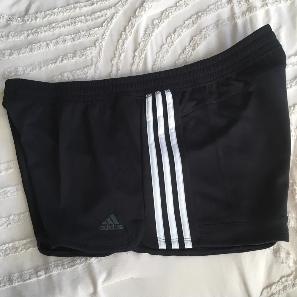 Adidas Women's Black 3-Stripes Running Shorts - Picture 5 of 8